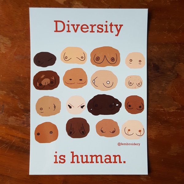 Diversity is human - Breasts (20 Sticker)