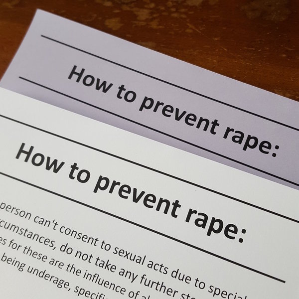 How to prevent rape - Poster